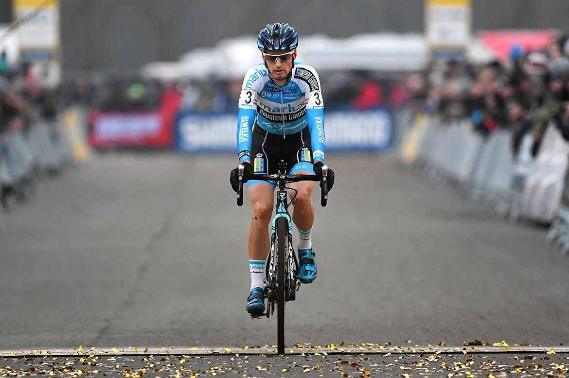 Kevin Pauwels crosses the line