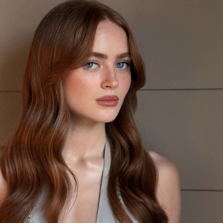 Sadie Sink with a burnt amber hairstyle