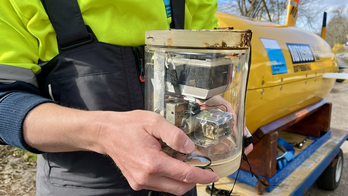 Researchers testing a submarine for the National Oceanography Centre uncovered a camera trap with a Kodak Instamatic 174 camera dropped in the lake 55 years ago to try to photograph the legendary Loch Ness Monster
