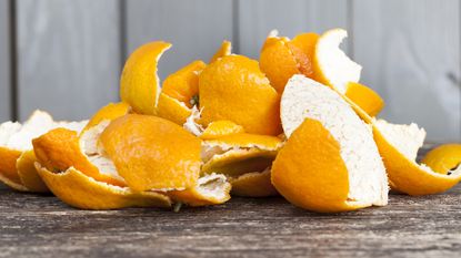 Orange peel to deter pests in the garden
