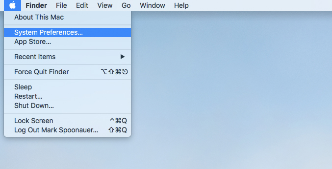 MacBook System Preferences