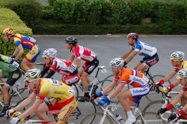 A bunch of racers on their way to Roubaix
