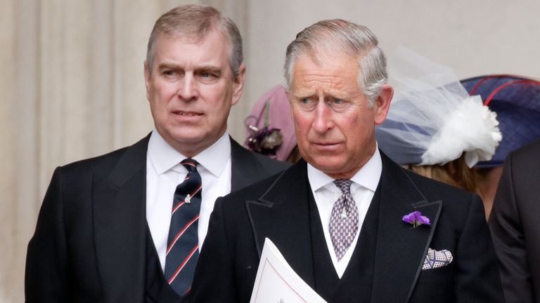 Prince Charles and Prince Andrew