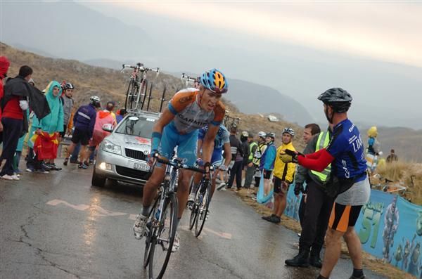 Tom Danielson (Garmin-Slipstream) appeared to have recovered from a stomach virus, but couldn't hang on to the leaders