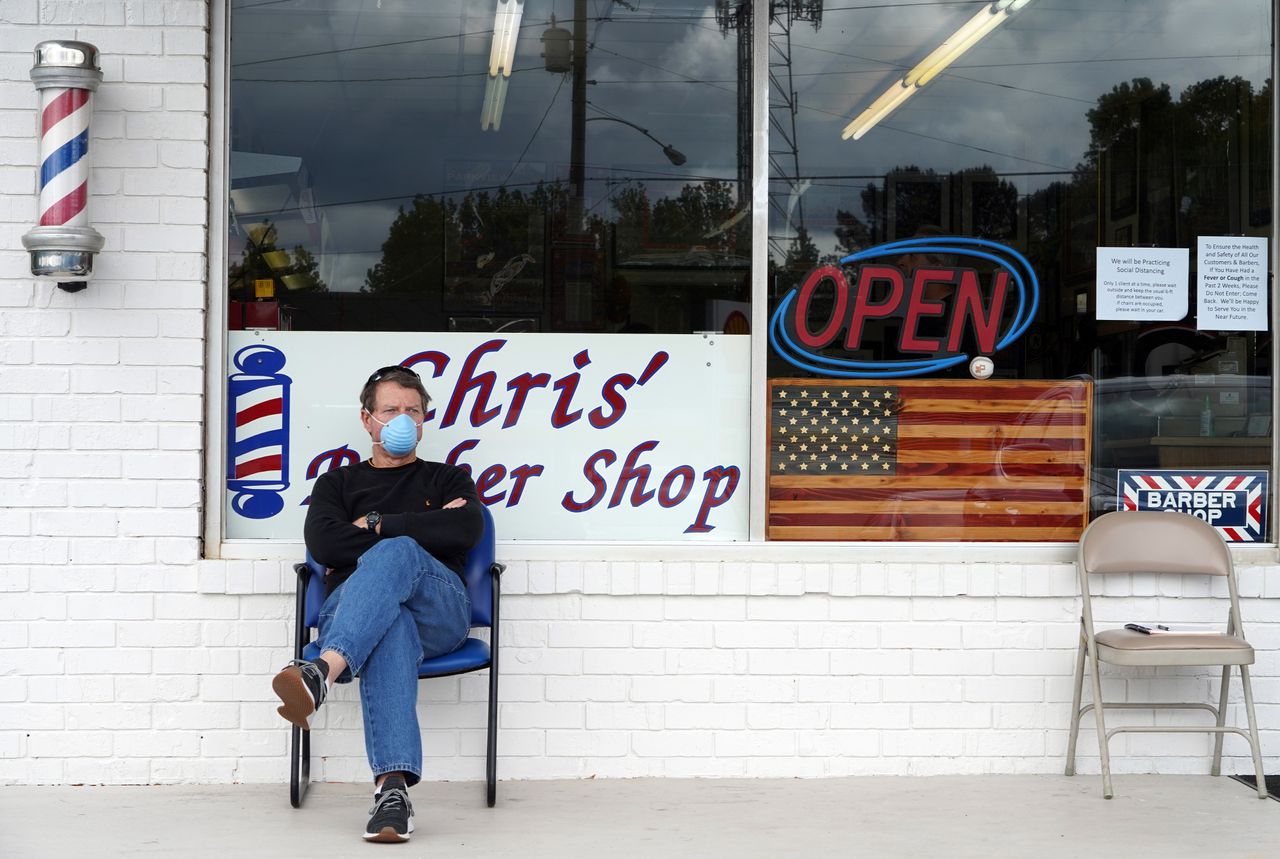 A barber shop.