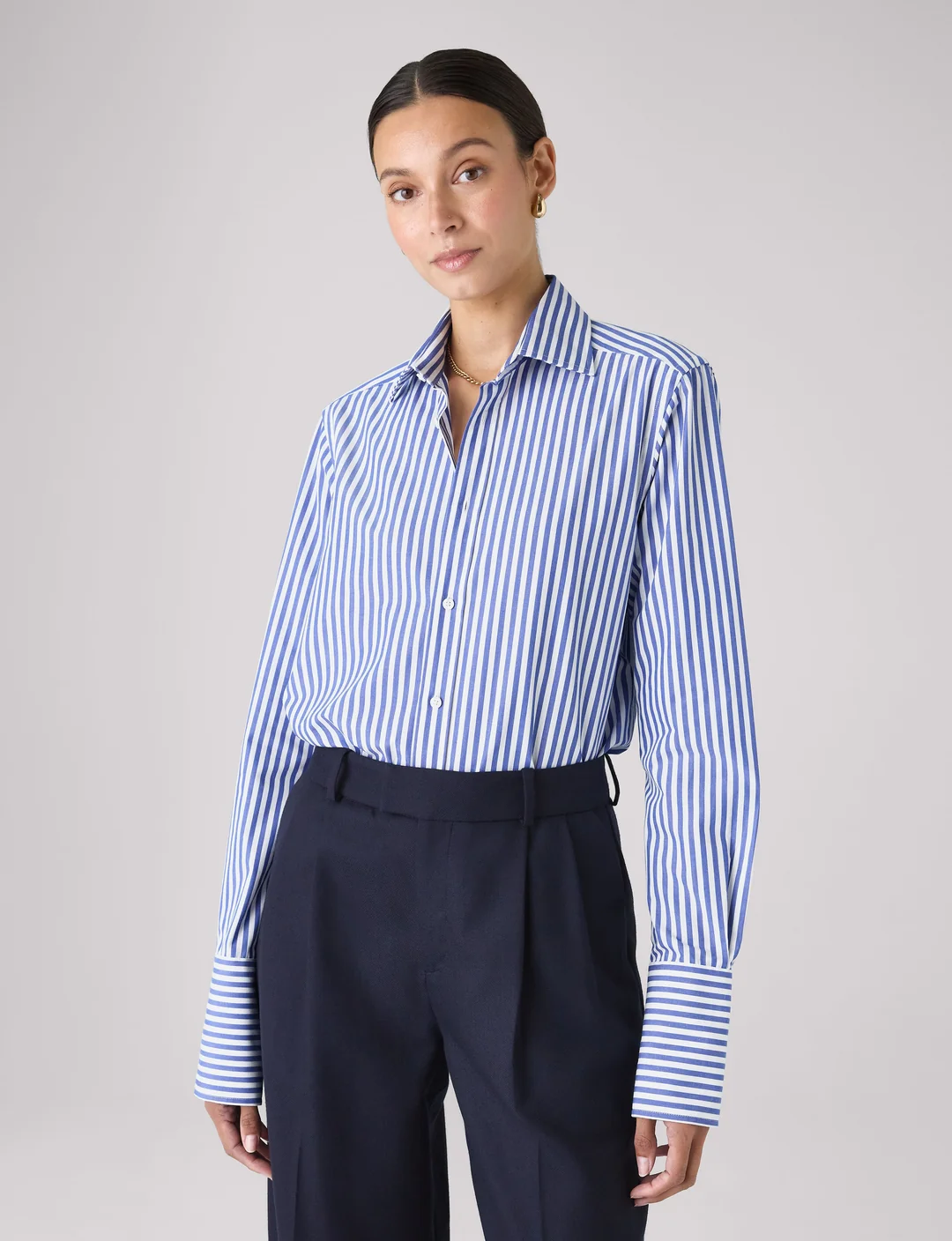 With Nothing Underneath, The Boyfriend Exaggerated Cuff Shirt