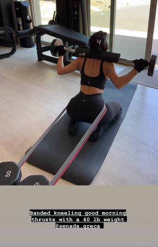 Kim Kardashian exercising