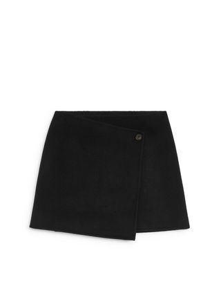 Wool-Lyocell Skirt - Black - Arket Gb