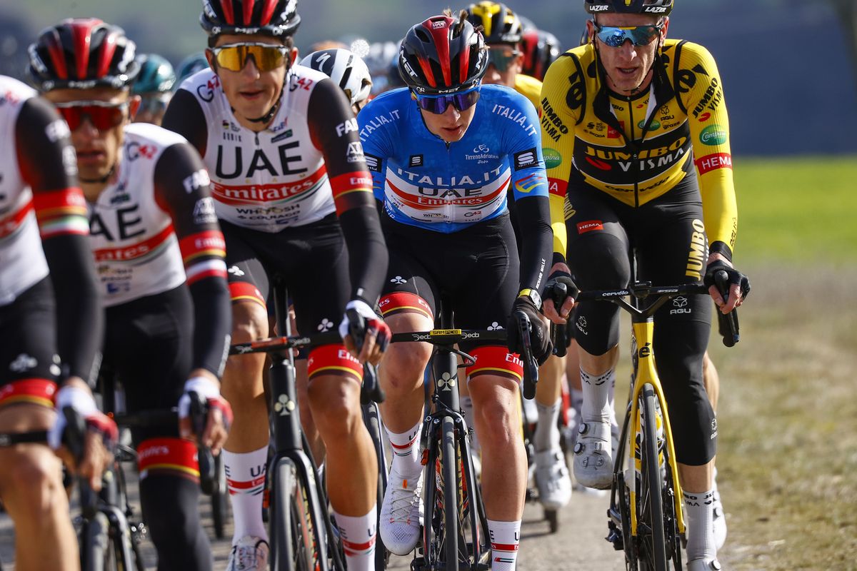 Tirreno Adriatico 2022 - 57th Edition - 6th stage Apecchio - Carpegna 215 km - 12/03/2022 - Tadej Pogacar (SLO - UAE Team Emirates) - photo Luca Bettini/SprintCyclingAgency&Acirc;&copy;2022