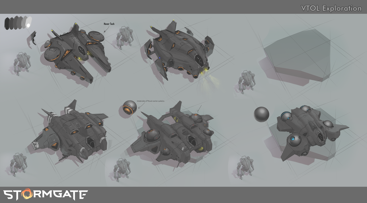 Stormgate concept art and early renders