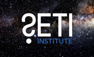 an image of space with the words SETI INSTITUTE