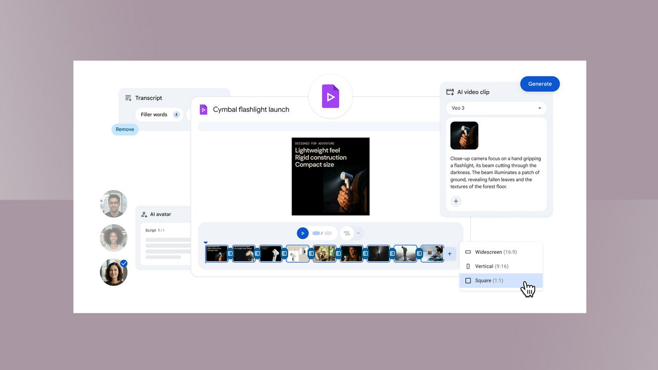 Now everyone can use Google Vids to create AI-powered videos