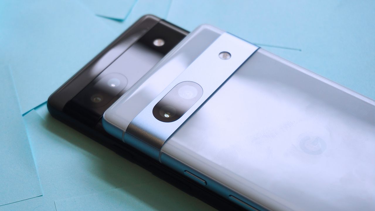 Google Pixel 7a review Pixel 6a backs angled