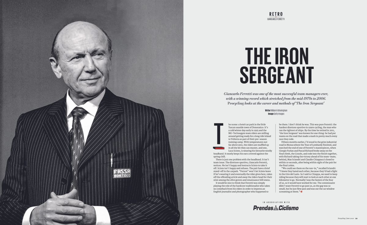 This month's retro features Giancarlo Ferretti, the directeur sportif with a fearsome nickname