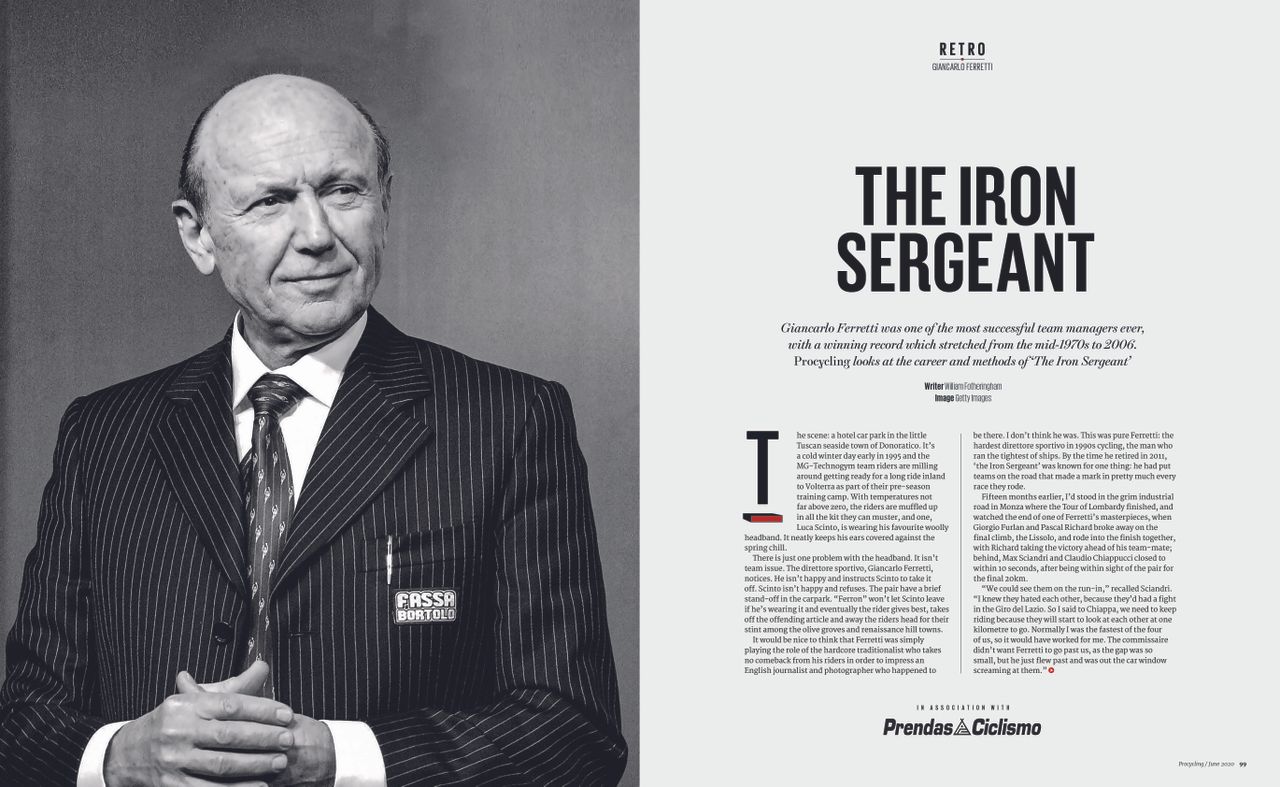 This month's retro features Giancarlo Ferretti, the directeur sportif with a fearsome nickname