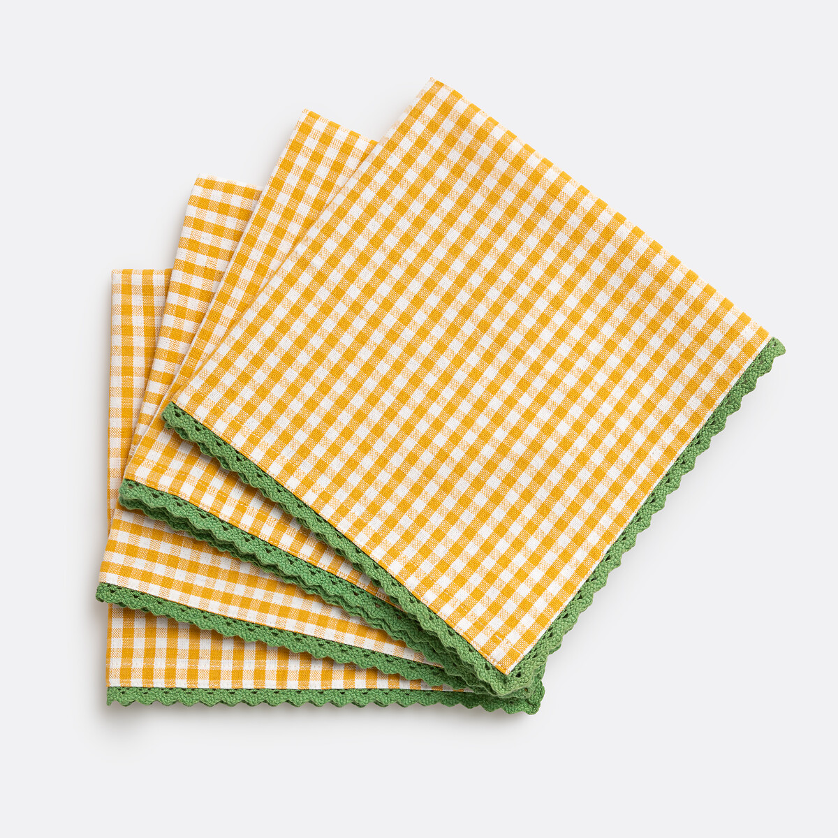 Set of 4 Trattoria Cotton and Linen Table Napkins