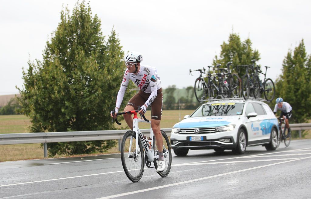 ILMENAU GERMANY AUGUST 27 Ben Alexander Oconnor of Australia and AG2R Citren Team competes in the breakaway during the 35th Deutschland Tour 2021 Stage 2 a 1806km stage from Sangerhausen to Ilmenau DeineTour on August 27 2021 in Ilmenau Germany Photo by Christian KasparBartkeGetty Images