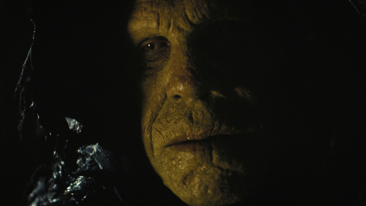 The Super Mutant (Ron Perlman) speaks to The Ghoul on Fallout.