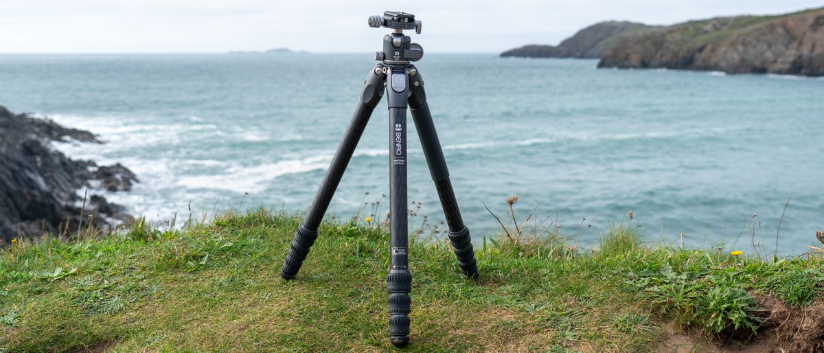 Benro Tortoise tripod set up at a coastal location