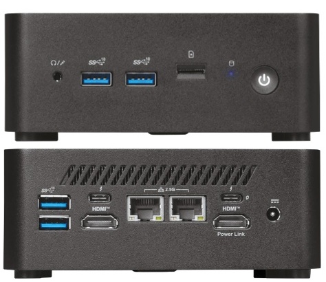 MSI Cubi NUC 1M two port system