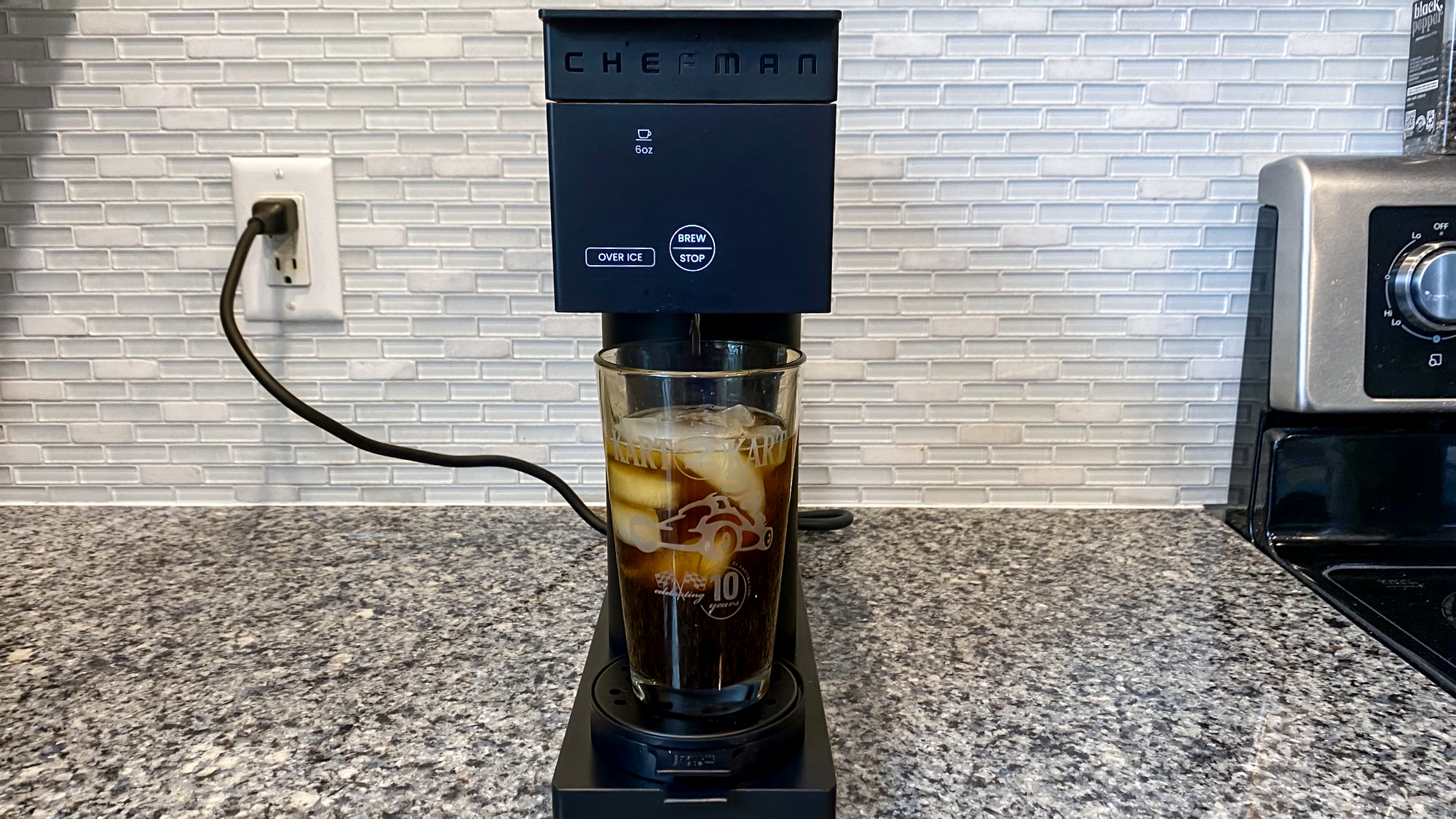 Chefman Caffeinator brew over ice