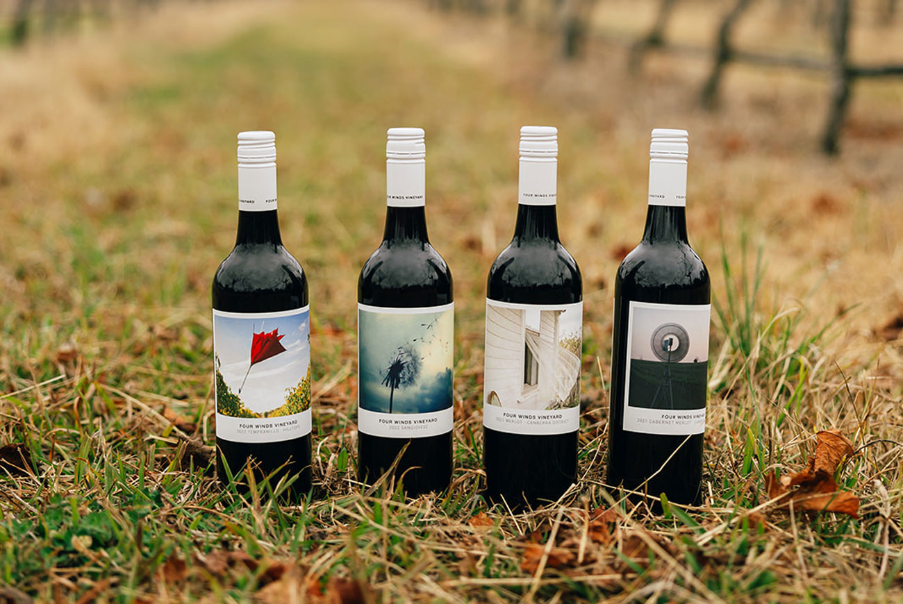 Bottles of wine Four Winds Vineyard