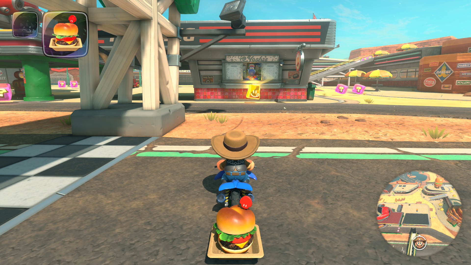 Mario Kart World Burger location in free roam