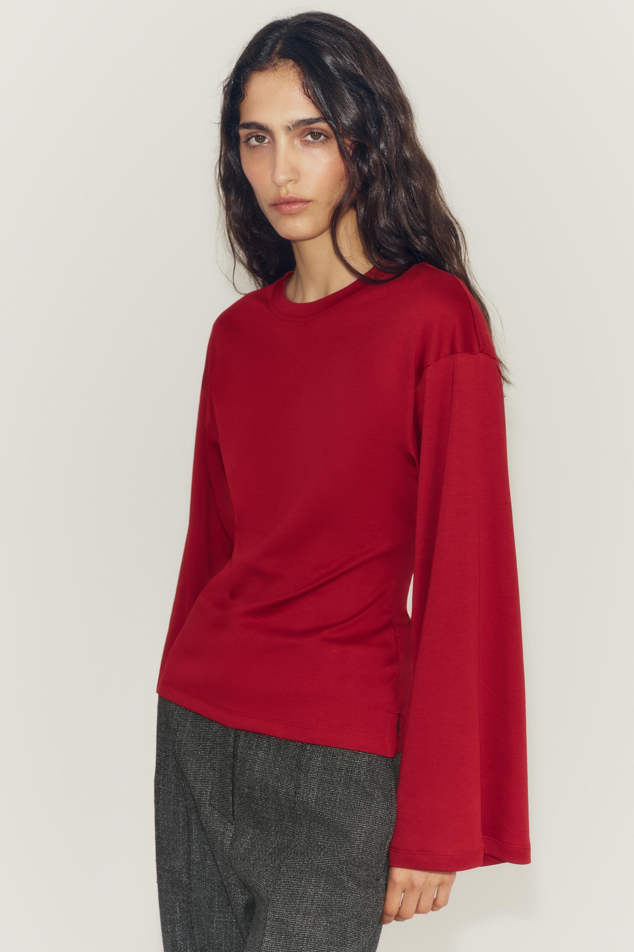 Fitted Supima&amp;reg; T-Shirt - Dark Red - S