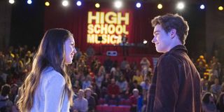 Olivia Rodrigo and Joshua Bassett in the finale of High School Musical series season 1
