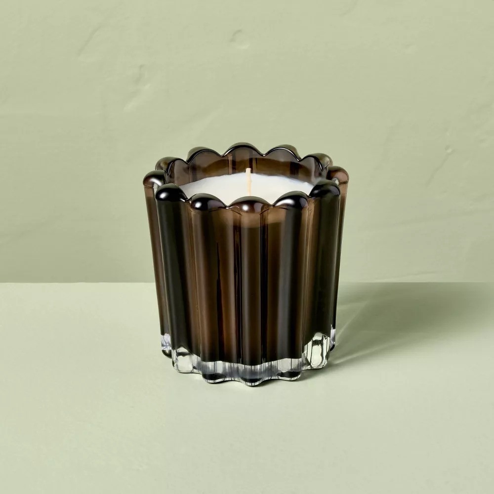 Seasonal Ribbed Glass Jar Candle 7oz - Hearth & Hand™ with Magnolia