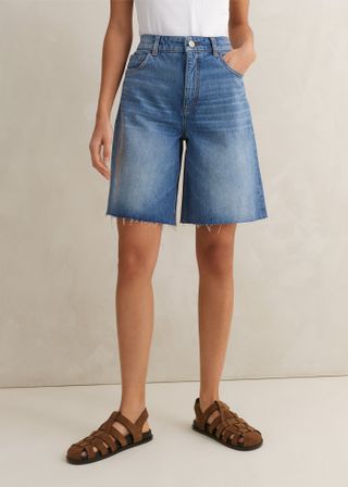 Denim High-Rise Bermuda Short