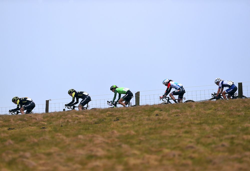 Riders on the horizon at Ronde van Drenthe
