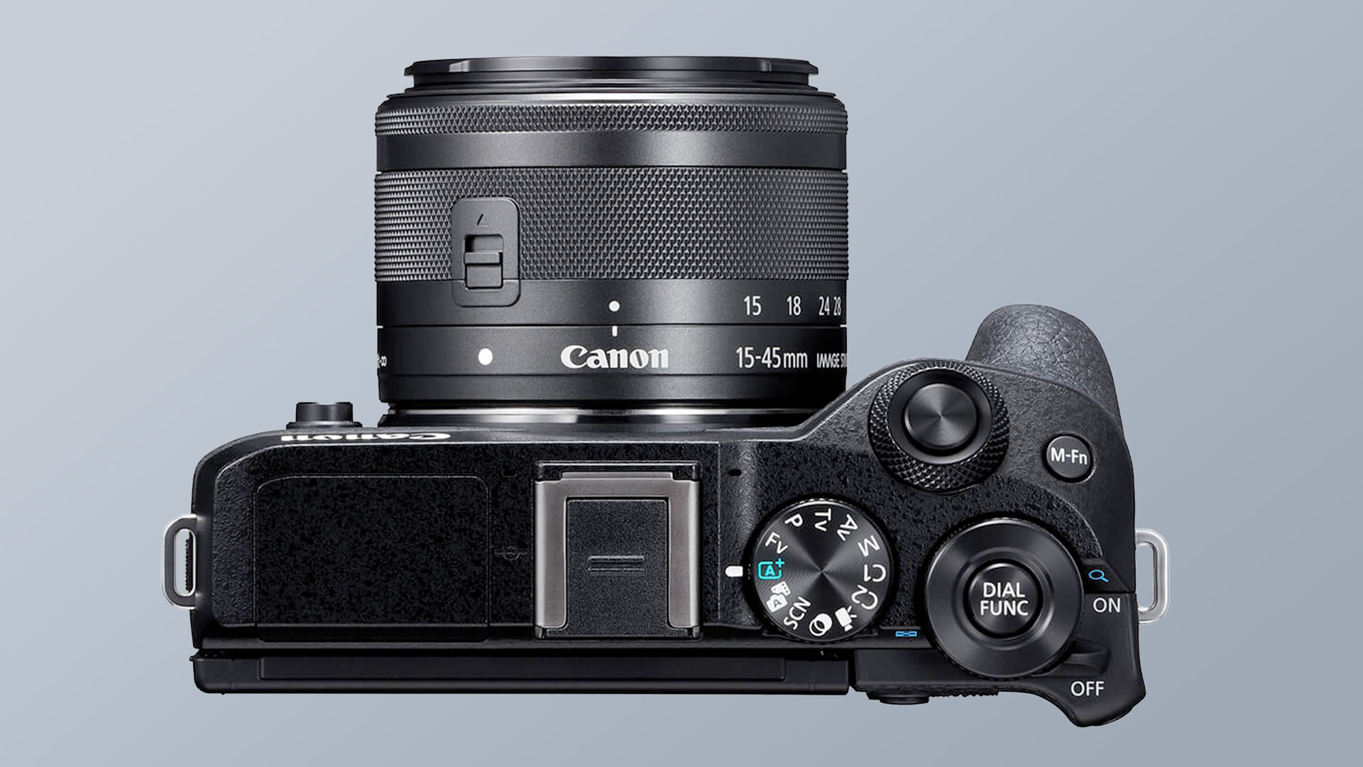 Смоделированное изображение предполагаемой беззеркальной камеры Canon EOS R100.