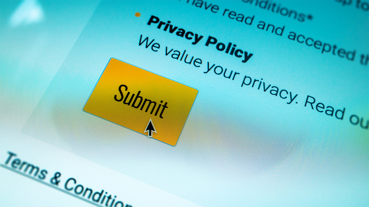 Image showing a user accepting a privacy policy