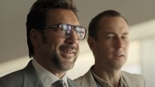 Javier Bardem and Tobias Menzies in F1