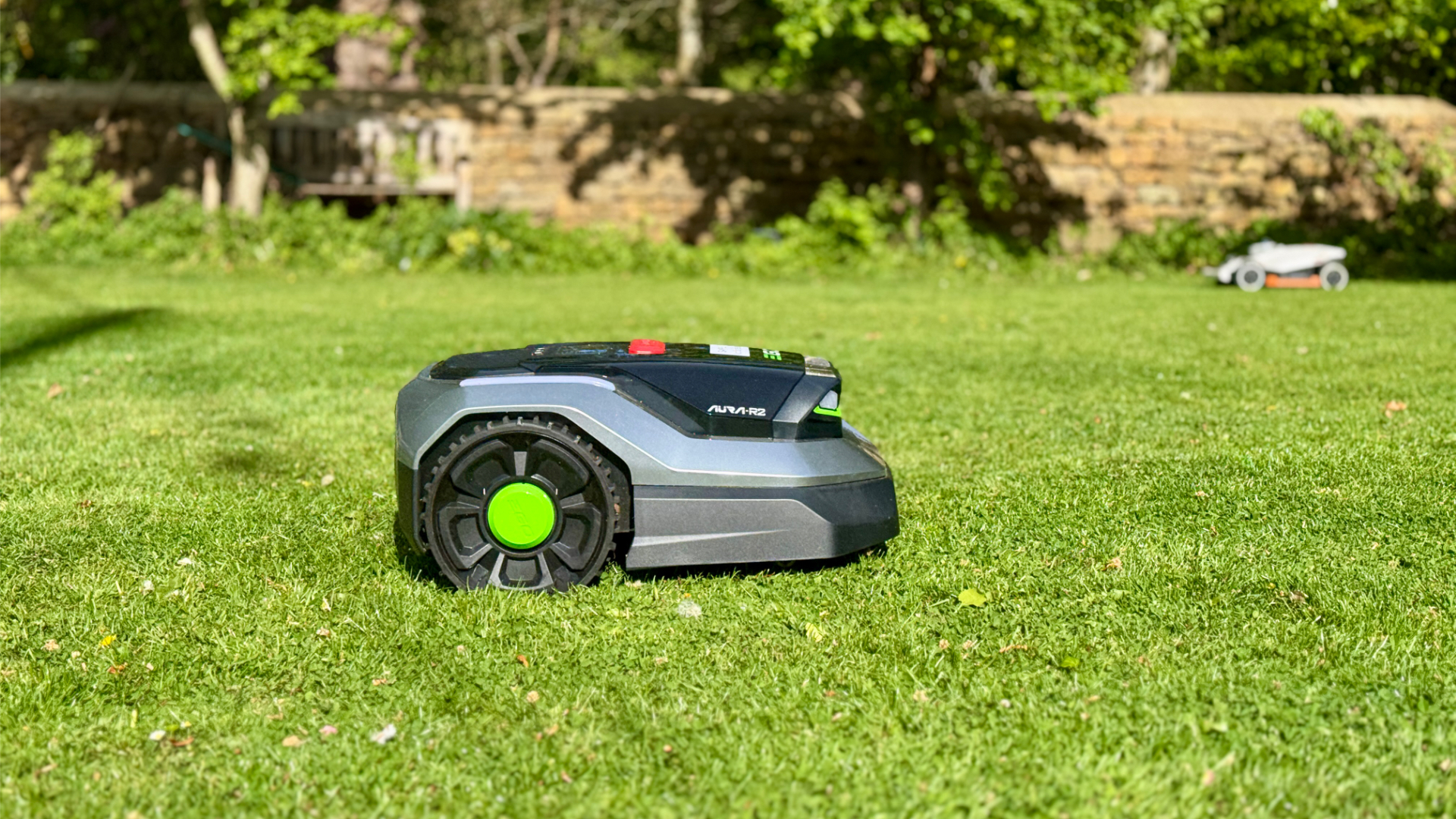 EGO AURA-R2 robot mower on my lawn full test