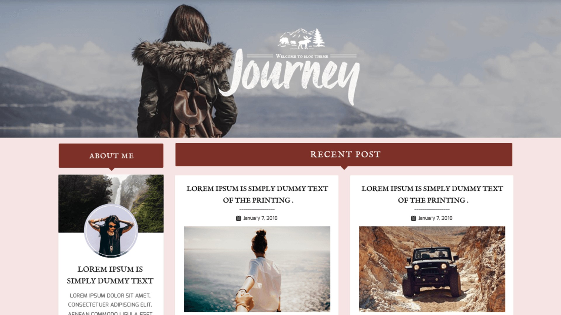 Wordpress theme for a blogging website 