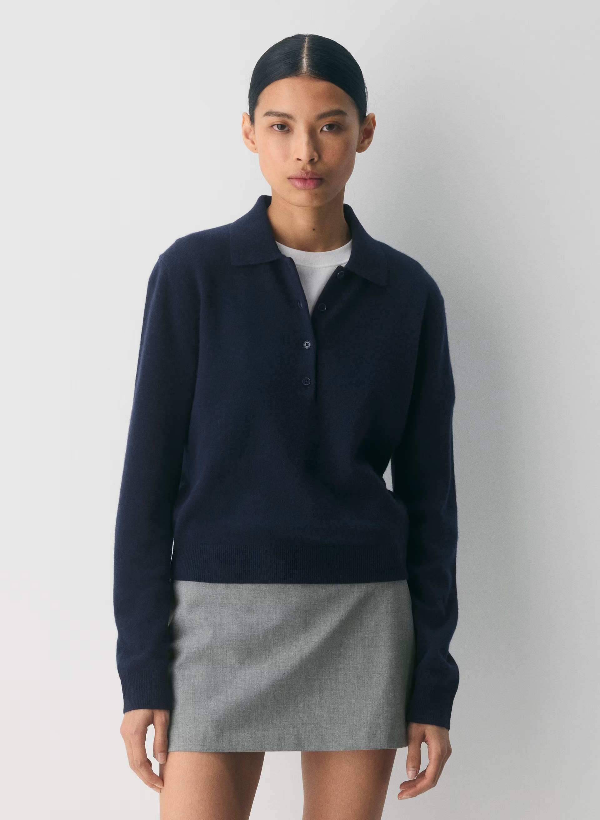 Aritzia, Bare Cashmere Provenance Polo Sweater