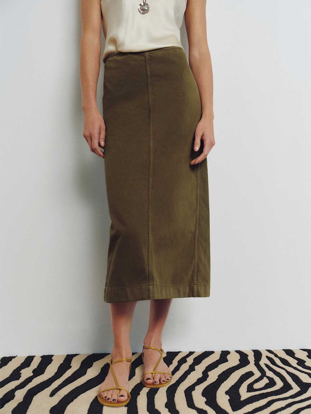 Regina Mid Rise Midi Skirt