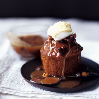 Sticky Fig and Walnut Pudding with Butterscotch Sauce