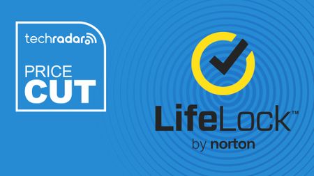 An image showing the TechRadar logo above a label that says "Price Cut" next to the Norton LifeLock logo.