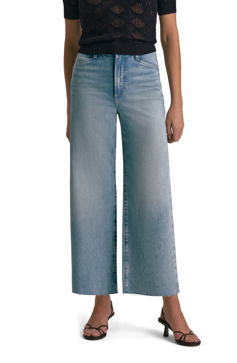 The Mischa Raw Hem Super High Waist Wide Leg Jeans