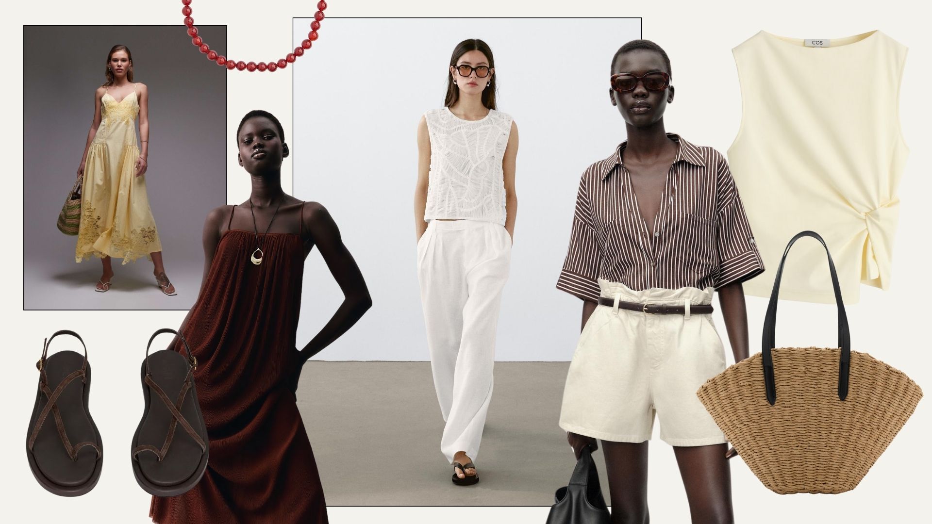 Collage of expensive-looking high street items 