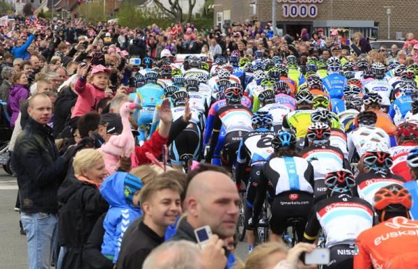 Huge crowds turned out to see the Giro pass through Denmark