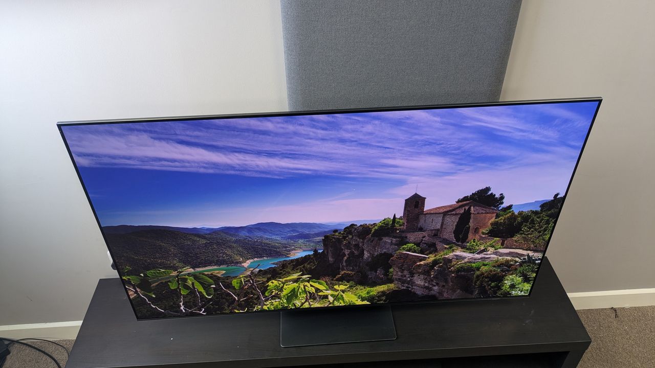 Samsung S95F top perspective
