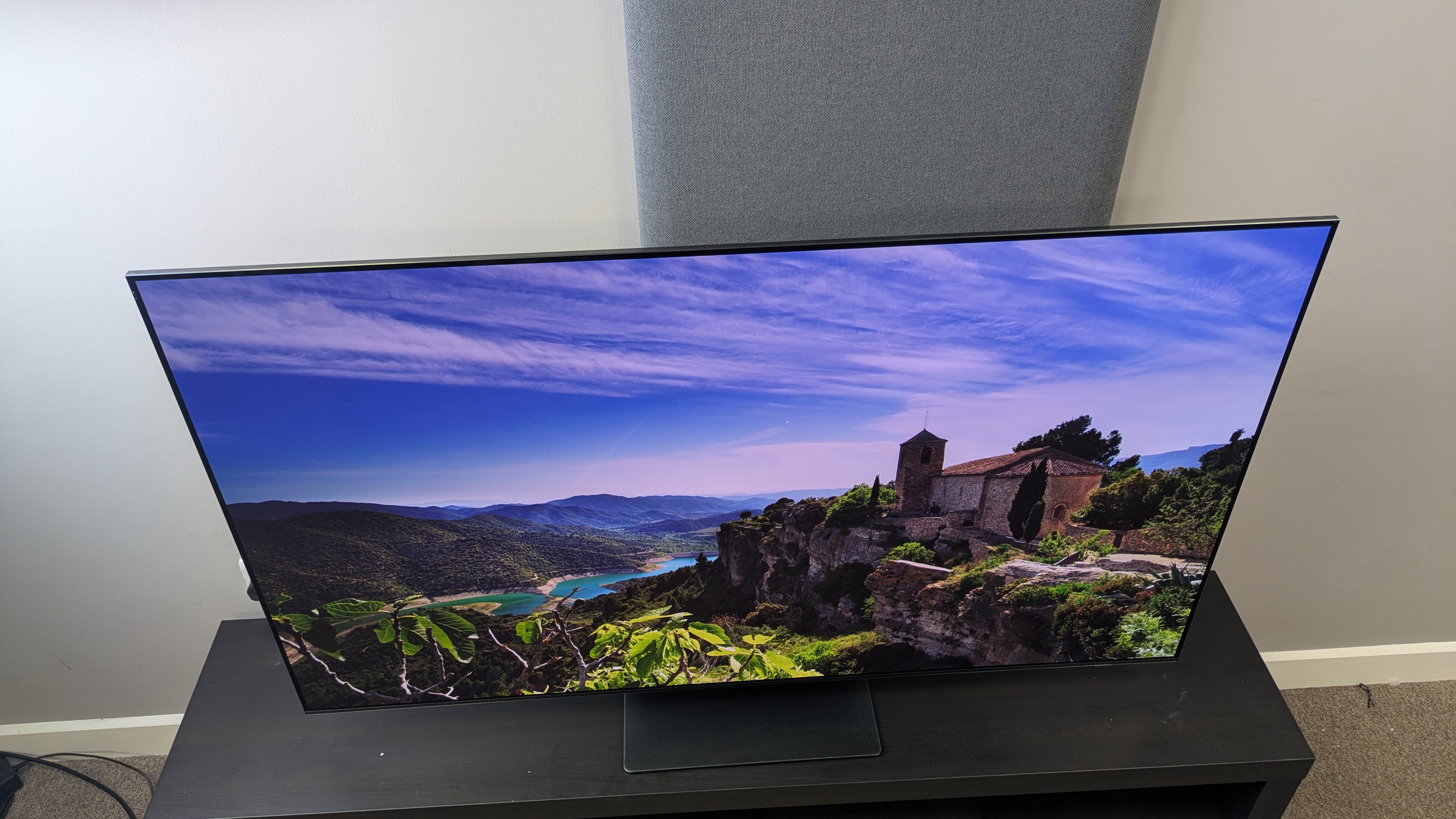 Samsung S95F top perspective