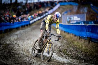 Wout van Aert racing cyclocross