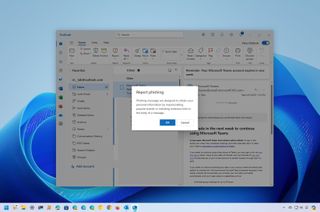 Outlook report phishing emails