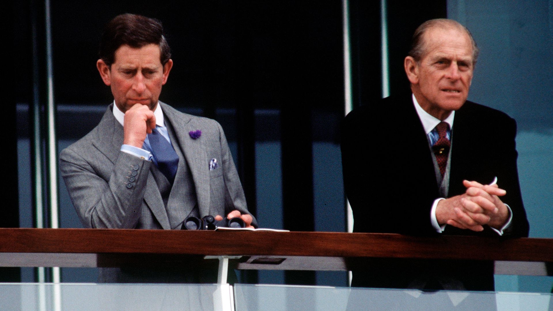 King Charles and Prince Philip at the Epsom Derby in 1993