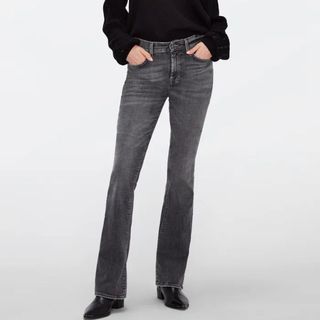 black/grey bootcut jeans